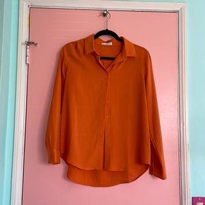 Dark orange button down with collar